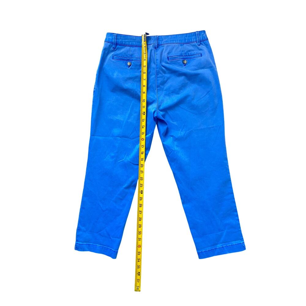 Tommy Bahama Women’s Blue Capri Pants Sz 8 Stretch Tropical Casual Vacation - Picture 3 of 6